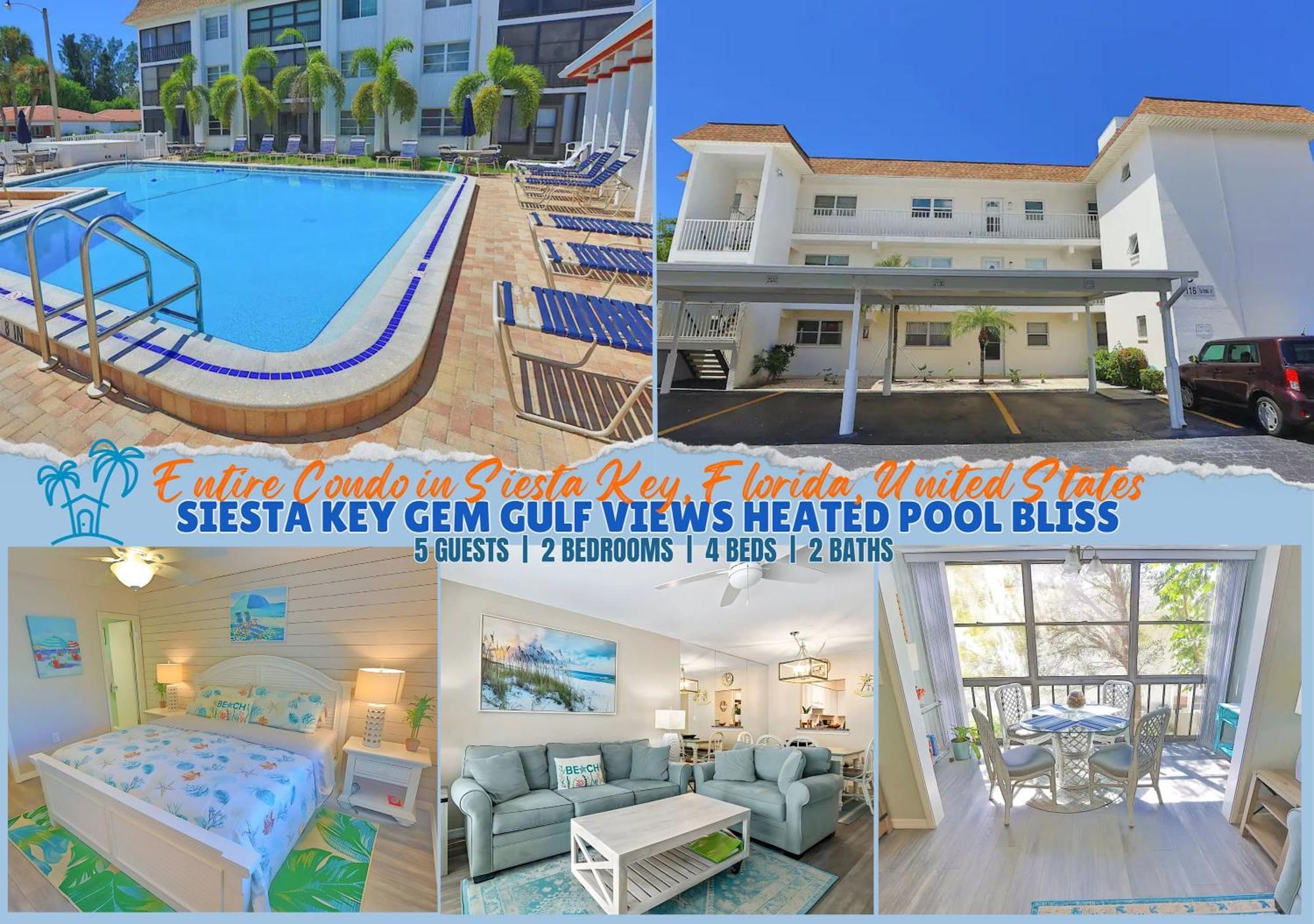 Updated Condo With Pool, Walk To Crescent Beach & Restaurants! Sarasota Exterior photo